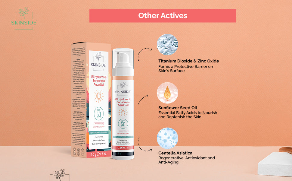1% Hyaluronic Sunscreen Aqua Gel - skinside