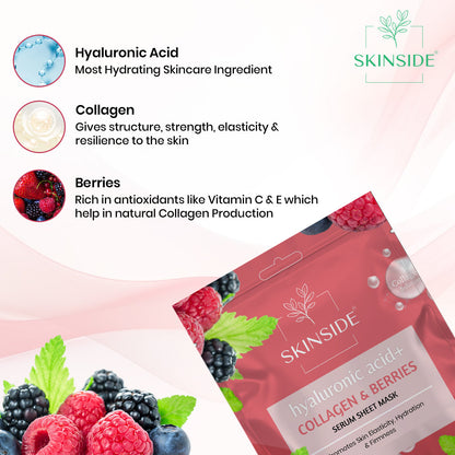 Hyaluronic+ Collagen & Berries Sheet Mask - skinside